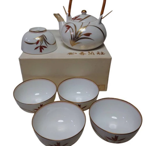 画像5873：香蘭社　急須湯呑　茶器セット（箱付き未使用）