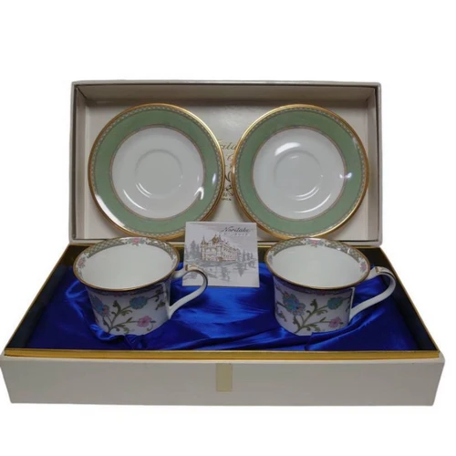 画像5875：noritake ノリタケ ヨシノ ティー コーヒー碗皿ペアセット