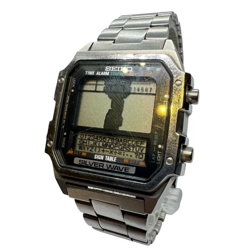 画像6994：セイコー SEIKO D409-5030 シルバーウェーブ デジタル腕時計